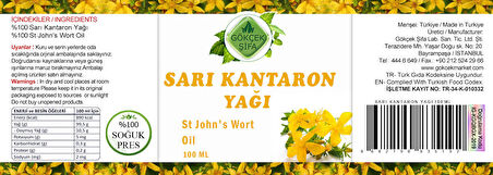St. John's Wort Oil (Sarı Kantaron Yağı) 100 Ml