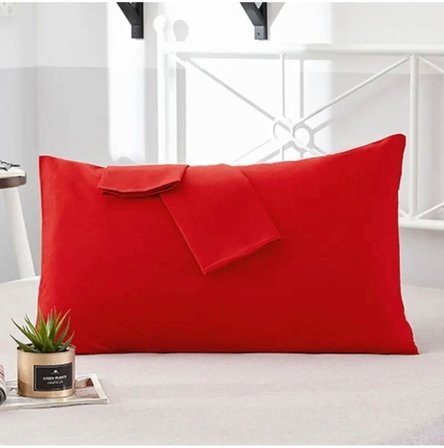 Sarı Renkli Pamuklu Kumaştan Kapaklı Yastık Kılıfı (2 ADET) 50 X 70 Cm Sarı Tek Ebat 50 x 70