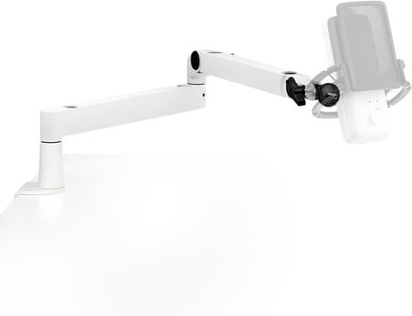 Wave Mic Arm LP Mikrofon Kolu, Beyaz, Kablo Yönetimli, Alçak Profil