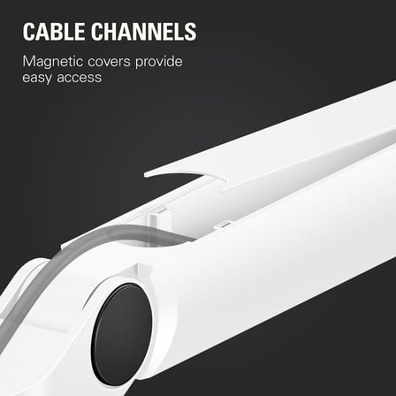 Wave Mic Arm LP Mikrofon Kolu, Beyaz, Kablo Yönetimli, Alçak Profil