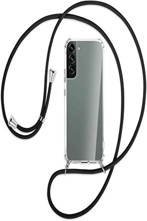 Samsung Galaxy S22 Plus Kılıf Boyun Askılı Ipli Şeffaf Silikon