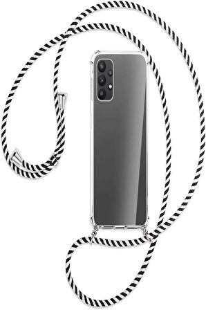 Samsung Galaxy A53 Kılıf Boyun Omuz Askılı iPli Şeffaf Silikon