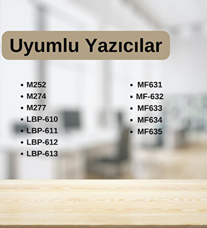 HP CF401A-CRG045 M252-274-277-LBP610-611-612-613-MF631-632-633-634-635 MAVİ MUADİL TONER (1,4K)