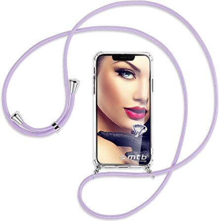 Xiaomi Redmi Note 9 Kılıf Boyun Omuz Askılı Ipli Anti Şok Köşe Korumalı Şeffaf Silikon