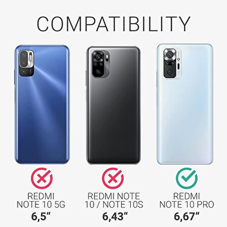 Xiaomi Redmi Note 10 PRO Kılıf Kamera Lens Korumalı Kenarları Renkli Gold Arkası Şeffaf Silikon