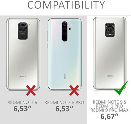 Xiaomi Redmi Note 9 PRO MAX Kılıf Kamera Lens Korumalı Kenarları Renkli Gold Arkası Şeffaf Silikon