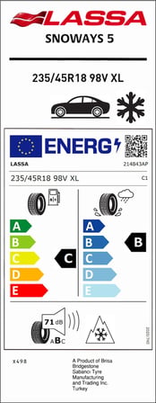 Lassa Snoways 5 Xl 235/45R18 98V Kış Lastiği - 2026