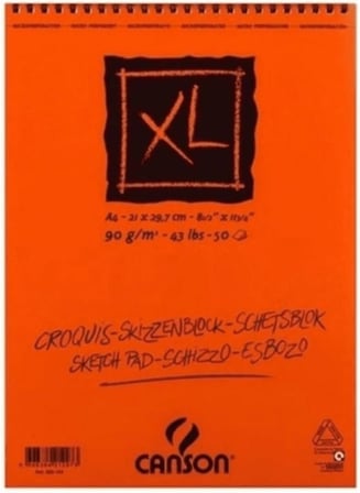 Croquis Xl Albüm 90Gr Üsten Spiralli A4 50Yp Resim Ve Çizim Blokları