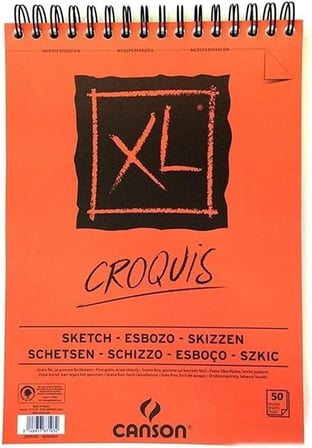 Croquis Xl Albüm 90Gr Üsten Spiralli A4 50Yp Resim Ve Çizim Blokları