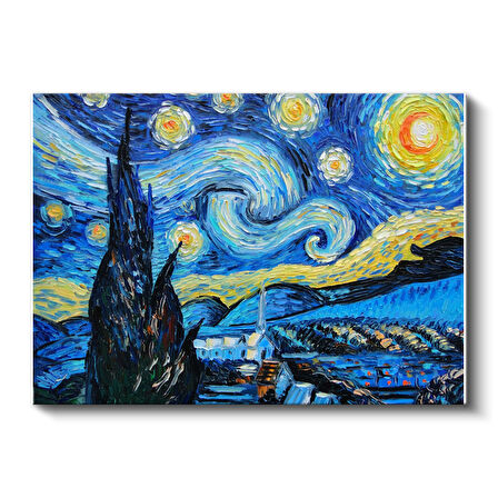 Van Gogh Yıldızlı Gece Reprodüksiyon Kanvas Tablo