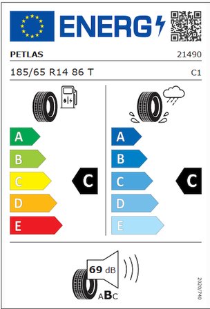 Petlas PT525 ProGreen 185/65 R14 86T Yaz Lastiği 2023 Üretim