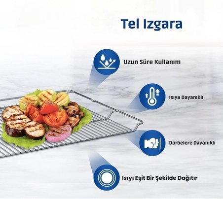 Ankastre Fırın Tel Izgara, Bosch, Siemens, Profilo ile Uyumlu 465x375 mm