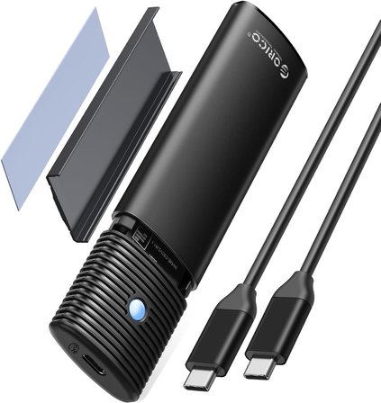 Orico USB 10Gbps M.2 NVMe &amp; SATA SSD Harici Kutu, Toolless Tasarım, Alüminyum Soğutuculu Enclosure, 2230–2280 Uyumlu, 4TB Destekli Yüksek Hızlı SSD Dönüştürücü | 1187