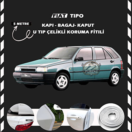 Fiat Tipo Oto Araç Kapı Koruma Fitili 5metre Parlak Beyaz Renk