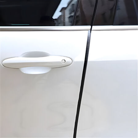 Citroen C-Elysee Oto Araç Kapı Koruma Fitili 5metre Parlak Siyah Renk