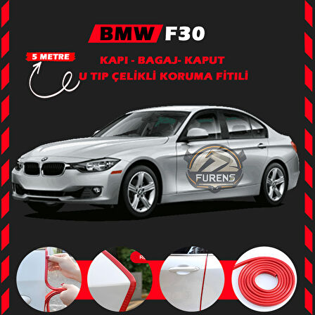 Bmw F30 Oto Araç Kapı Koruma Fitili 5metre Parlak Kırmızı Renk