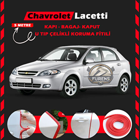 Chavrolet Lacetti Oto Araç Kapı Koruma Fitili 5metre Parlak Kırmızı Renk