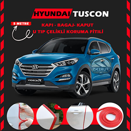 Hyundai Tuscon Oto Araç Kapı Koruma Fitili 5metre Parlak Kırmızı Renk