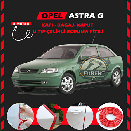 Opel Astra G Oto Araç Kapı Koruma Fitili 5metre Parlak Kırmızı Renk