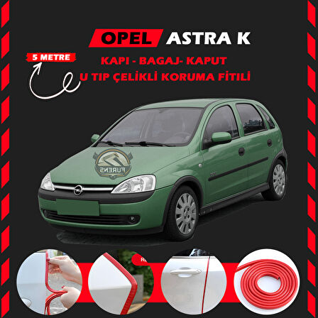 Opel Corsa C Oto Araç Kapı Koruma Fitili 5metre Parlak Kırmızı Renk