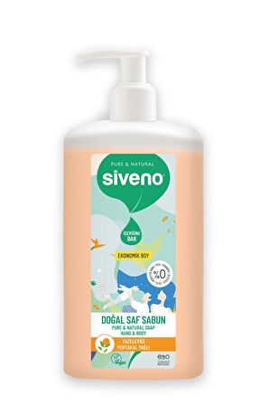 Siveno %100 Doğal Sıvı Kastil Sabun Portakal Yağlı Tazeleyici Nemlendirici Arındırıcı Bitkisel Vegan 1000 ml