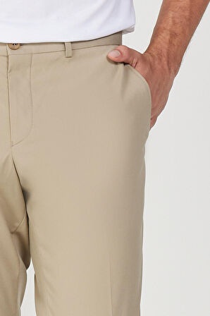 Altınyıldız Classics Normal Bel Dar Paça Slim Fit Bej Erkek Pantolon 4A0123200097
