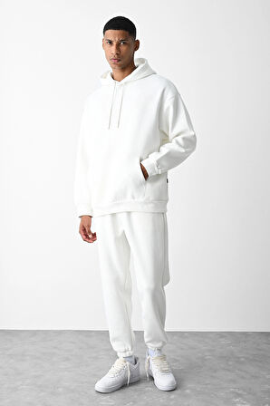 Unisex Oversize 3 İplik Şardonlu Eşofman Takımı – Kışlık