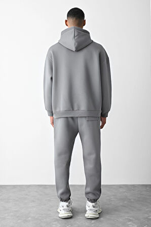 Unisex Oversize 3 İplik Şardonlu Eşofman Takımı – Kışlık