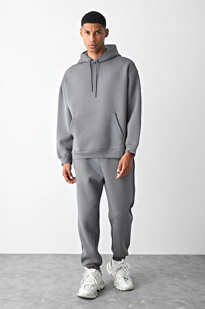 Unisex Oversize 3 İplik Şardonlu Eşofman Takımı – Kışlık