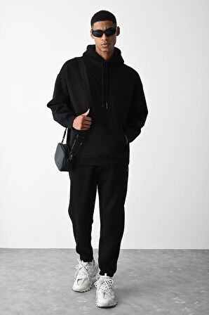 Unisex Oversize 3 İplik Şardonlu Eşofman Takımı – Kışlık
