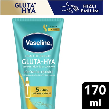 Gluta-Hya Serum Etkili Vücut Losyonu, Pürüzsüzleştirici, 170 Mililitre