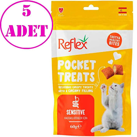 Reflex Pocket Treats Kedi Ödül Maması Sensitive 60 Gr 5 AD