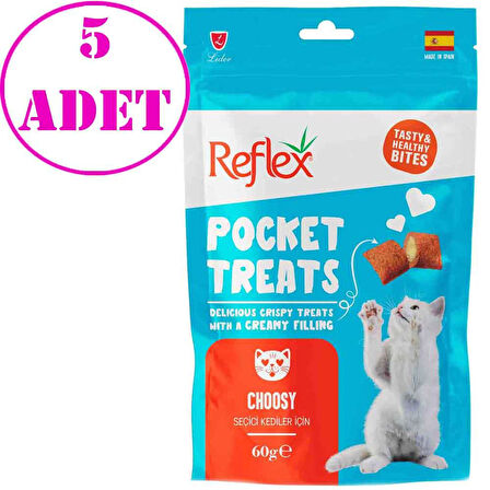 Reflex Pocket Treats Seçici Yetişkin Kedi Ödül Maması 60 Gr 5 AD