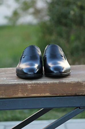 Erkek Kışlık Kundura Hakiki Deri  Kauççuk Taban Bağcıksız