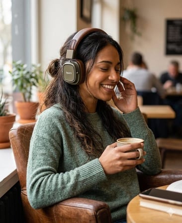 CLASİC H10 KAFAÜSTÜ WİRELESS BLUETOOTH KULAKÜSTÜ BÜYÜK KLASİK ÜST KALİTE KABLOSUZ KULAKLIK 120 SAAT BEKLEME 8 SAAT AKTİF MÜZİK 5.4 VERSİON BLUETOOTH (KOYU KAHVE)