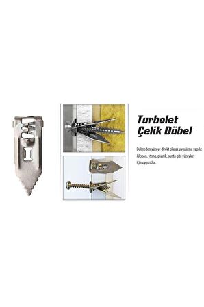 More home Turbolet Çelik Dübel 40 MM Uzun 100 Lü Paket