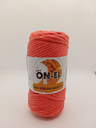 Ön-El Büklüm Taranabilir Makrome İpi - 250 GR - ( Pembe )