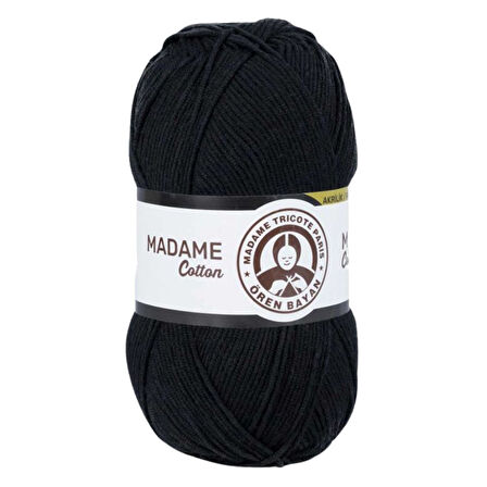 Ören Kadın Madame Cotton Örgü İpi - Siyah - ( Renk Kodu : 999 )