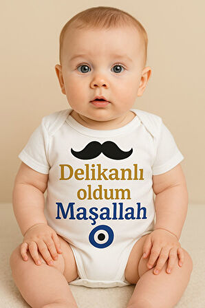 Organik %100 Pamuk Bebek Body Badi Zıbın ZBN481