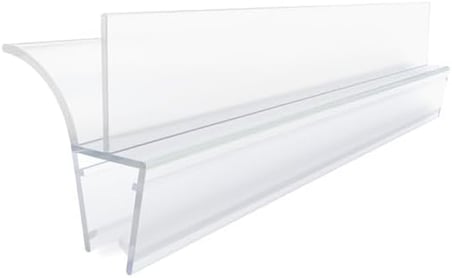 Ayrıntıshop Cam Kabin Alt Suluk Çift Tırnaklı Fitil 60 cm, 4-6 mm Cam Uyumlu, Duşakabin Su Sızdırmazlık Fitili, Şeffaf PVC Conta