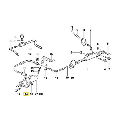 BMW E36 VE Z3 DEBRİYAJ ALT MERKEZ OEM NO 21521159045