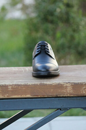 Erkek Kışlık Kundura Hakiki Deri  Kauççuk Taban  Bağcıklı