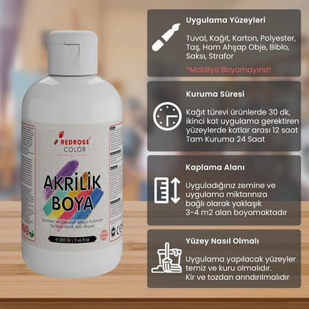 Beyaz Akrilik Boya 250gr