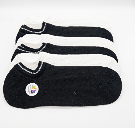 CİHO SOCKS Pamuklu 12 Çift Bayan Pirinç Örgü Renkli Görünmez Sneaker  Çorap