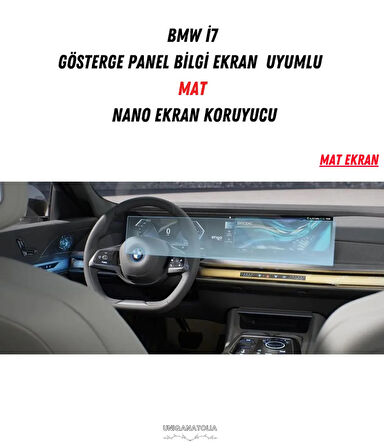 BMW i7 Gösterge Panel ve Bilgi Ekran Uyumlu Mat Ekran Koruyucu