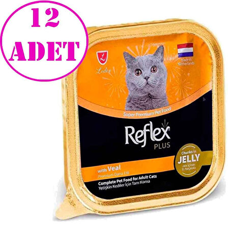 Reflex Plus Jöleli Dana Etli Kedi Konservesi 85 GR 12 AD