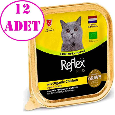 Reflex Plus Gravy Soslu Doğal Tavuklu Kedi Konservesi 85 Gr 12 AD