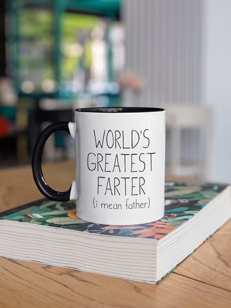 Funny Father's Day Mug Dad Gifts World's Greatest Farter Gift for Dad Fathers Day Gift Idea Dad Gift from Daughter Gift from Son Dad Cup Mug