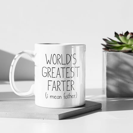 Funny Father's Day Mug Dad Gifts World's Greatest Farter Gift for Dad Fathers Day Gift Idea Dad Gift from Daughter Gift from Son Dad Cup Mug