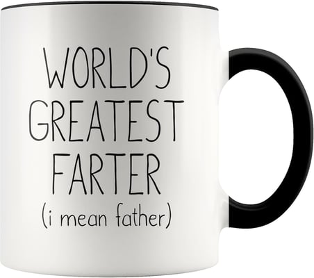 Funny Father's Day Mug Dad Gifts World's Greatest Farter Gift for Dad Fathers Day Gift Idea Dad Gift from Daughter Gift from Son Dad Cup Mug